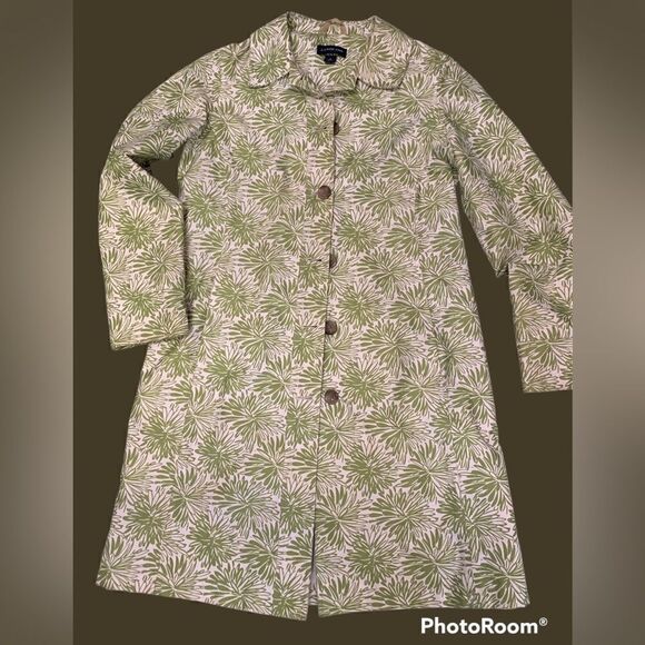 Lands End Lightweight Trench Style Long Blazer Size Small - Picture 1 of 6